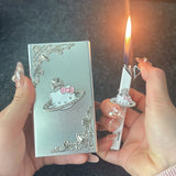 New Butane Gas Lighter DIY Hello Kitty Cigarette Box Inflatable Lighter Compact and High Beauty Creative Gift for Boyfriend Flames Vault